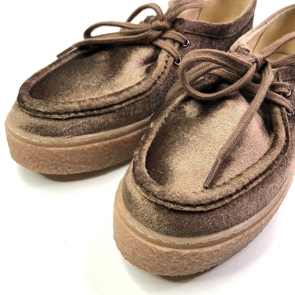Hush Puppies Brown Platform Lace-Up Shoes